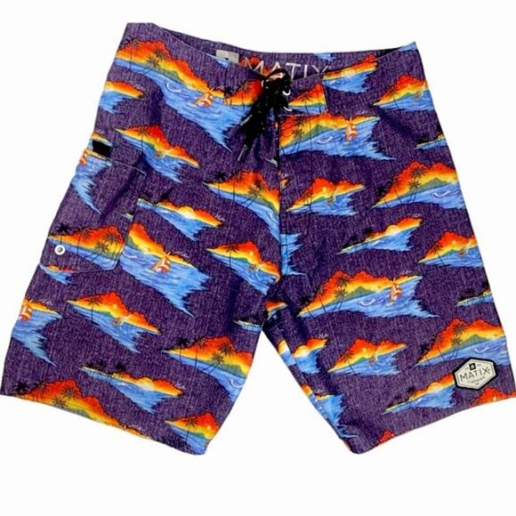 Aloha Board Shorts Mens 30‎ Swim Trunks Surf Tropical Vacation Beach Hawaiian - Picture 3 of 11